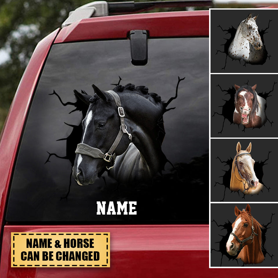 Personalized Horse Decal-Love Horse Breeds Custom Name