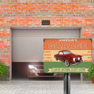 I Can Fix Anything Gift for Male - Auto Mechanic Garage Sign - Personalized Custom Classic Metal Signs