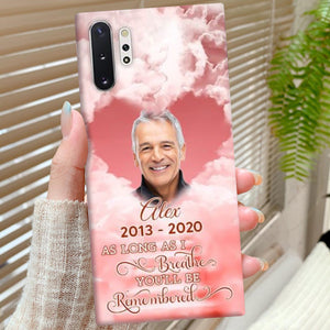 Memorial Upload Photo, A Big Piece Of My Heart Lives In Heaven Personalized Phone Case
