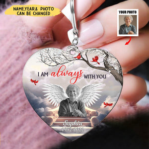 Personalized Memorial Wings, In Loving Memory In Heaven Keychain