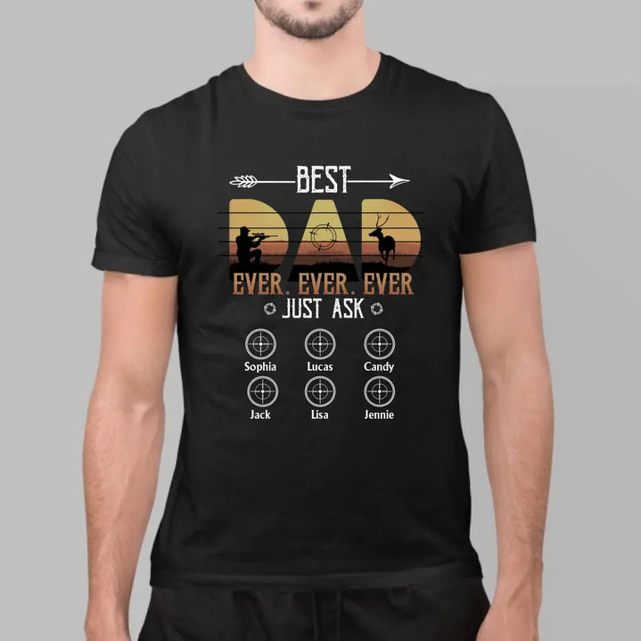 Personalized Gifts Best Hunting Dad Ever - Father's Day Hunting Shirt for Dad, Hunting Lovers