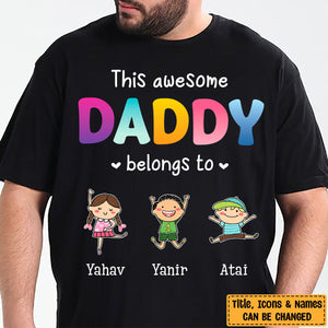 Personalized This Dad Belongs To, Gift for Dad T-Shirt