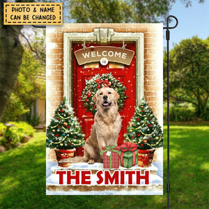 Welcome To Pet Christmas House Personalized Flag Gift For Pet Lovers