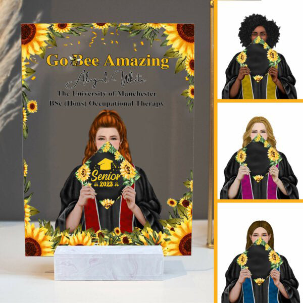 Personalized Graduation Go Bee Amazing Acrylic Plaque Gift for Graduate 2023