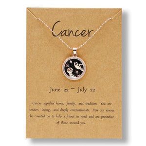 Cancer-12 Constellation Zodiac Sign Necklace