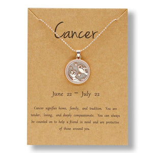 Cancer-12 Constellation Zodiac Sign Necklace