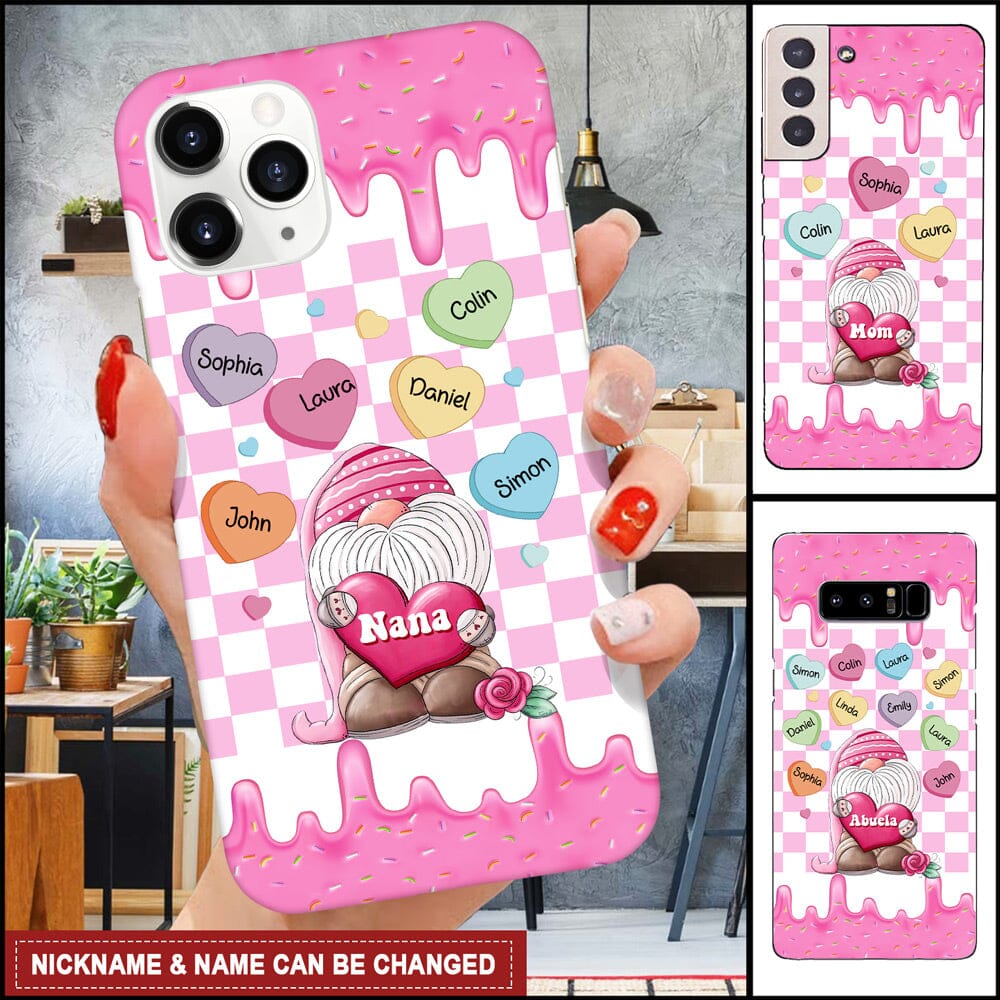 Personalized Grandma Mom With Candy Hearts Mothers Day Phone case Personalized Grandma Mom With Candy Hearts Mothers Day Phone case
