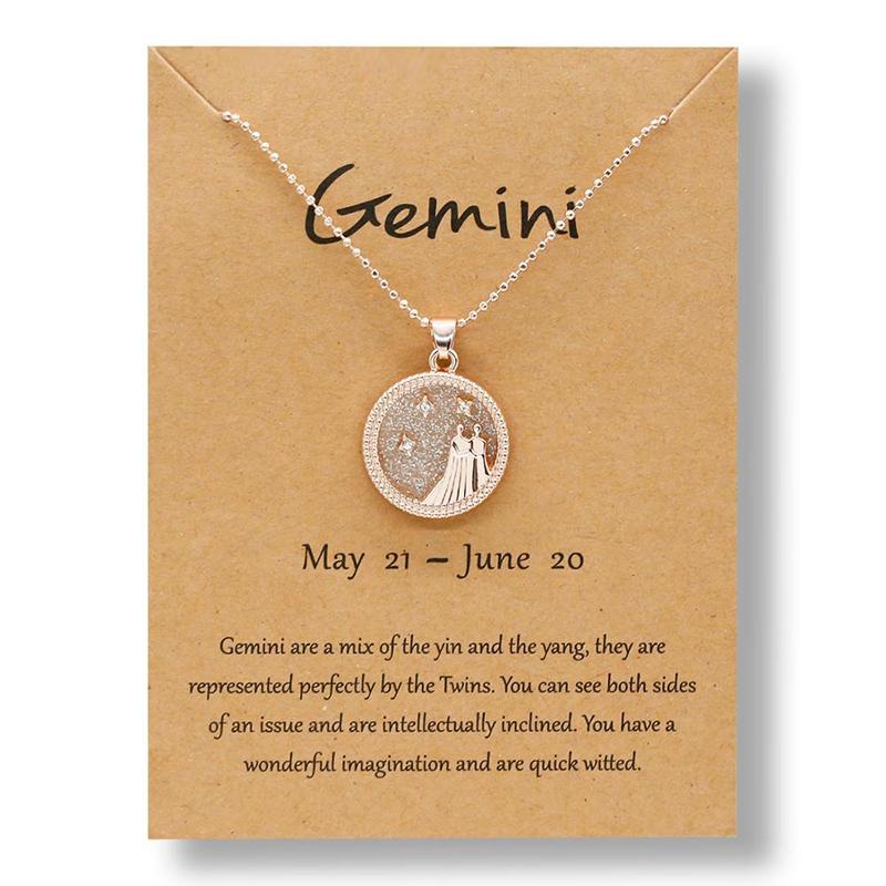 Gemini-12 Constellation Zodiac Sign Necklace