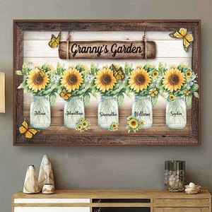 Custom Personalized Sunflower Poster - Gift Idea For Grandma Mom