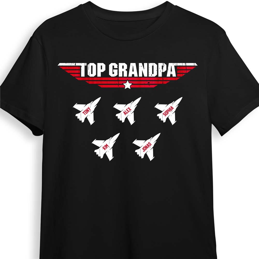 Personalized Gift Top Grandpa Father's Day T-Shirt