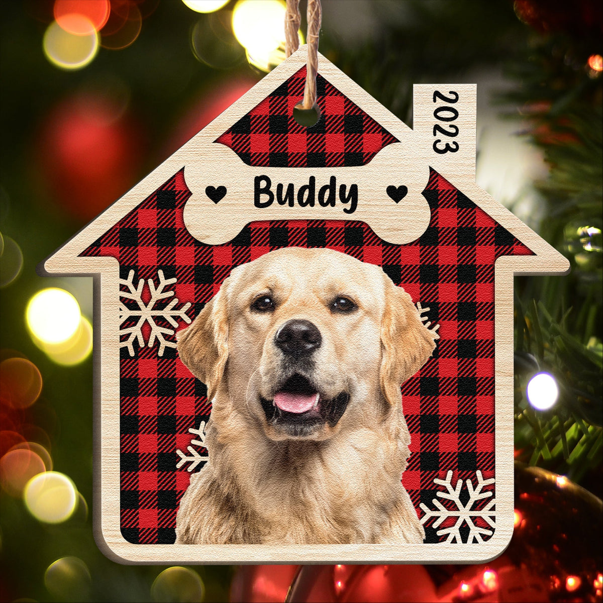 Pet's Sweet Home Personalized House Shaped Acrylic Ornament