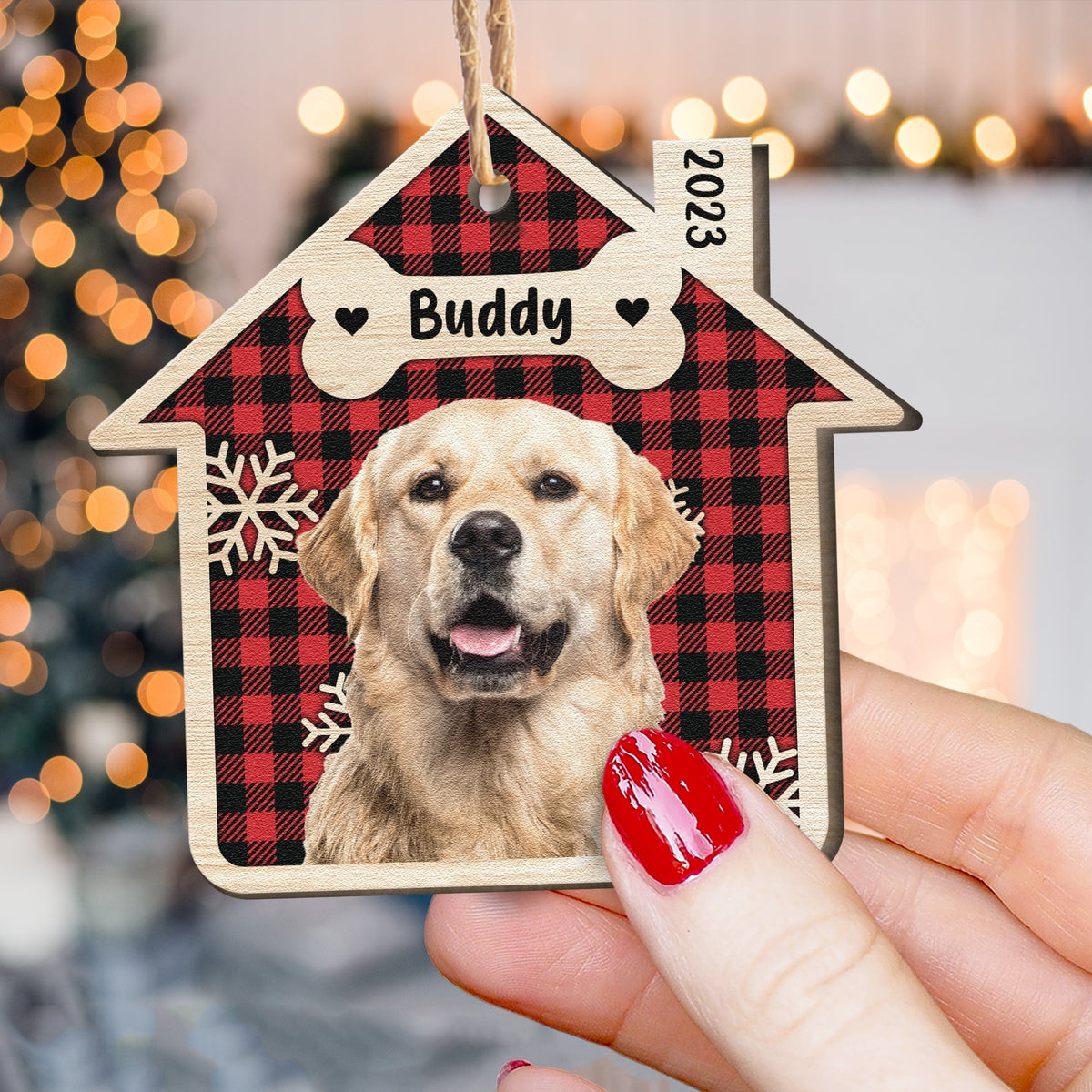 Pet's Sweet Home Personalized House Shaped Acrylic Ornament