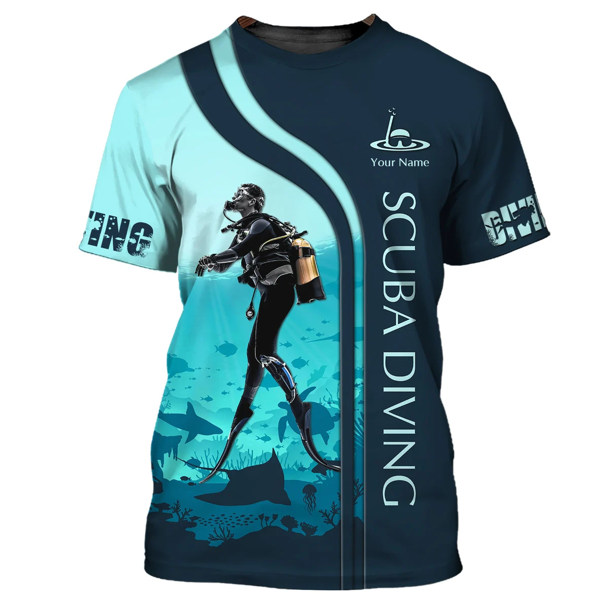 Scuba Diving Tee Shirt Custom Scuba Diver Shirts Diving 3D Shirt