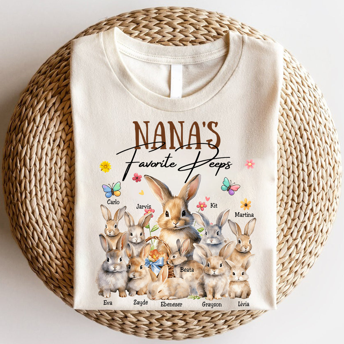 Grandma's Favorite Easter Day Personalized Pure Cotton T-shirt