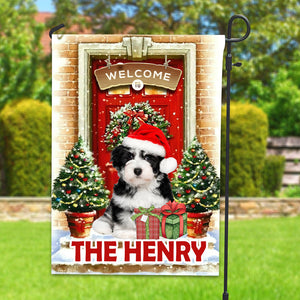 Welcome To Pet Christmas House Personalized Flag Gift For Pet Lovers