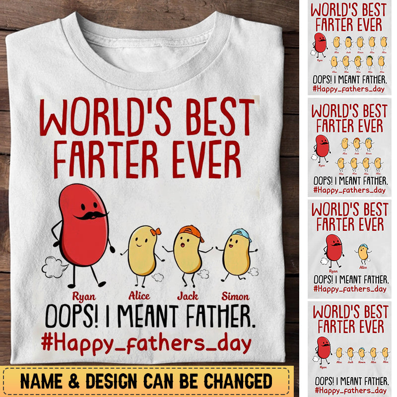 Personalized T-Shirt - Father's Day, Birthday Gift For Dad, Grandpa - World's Best Farter