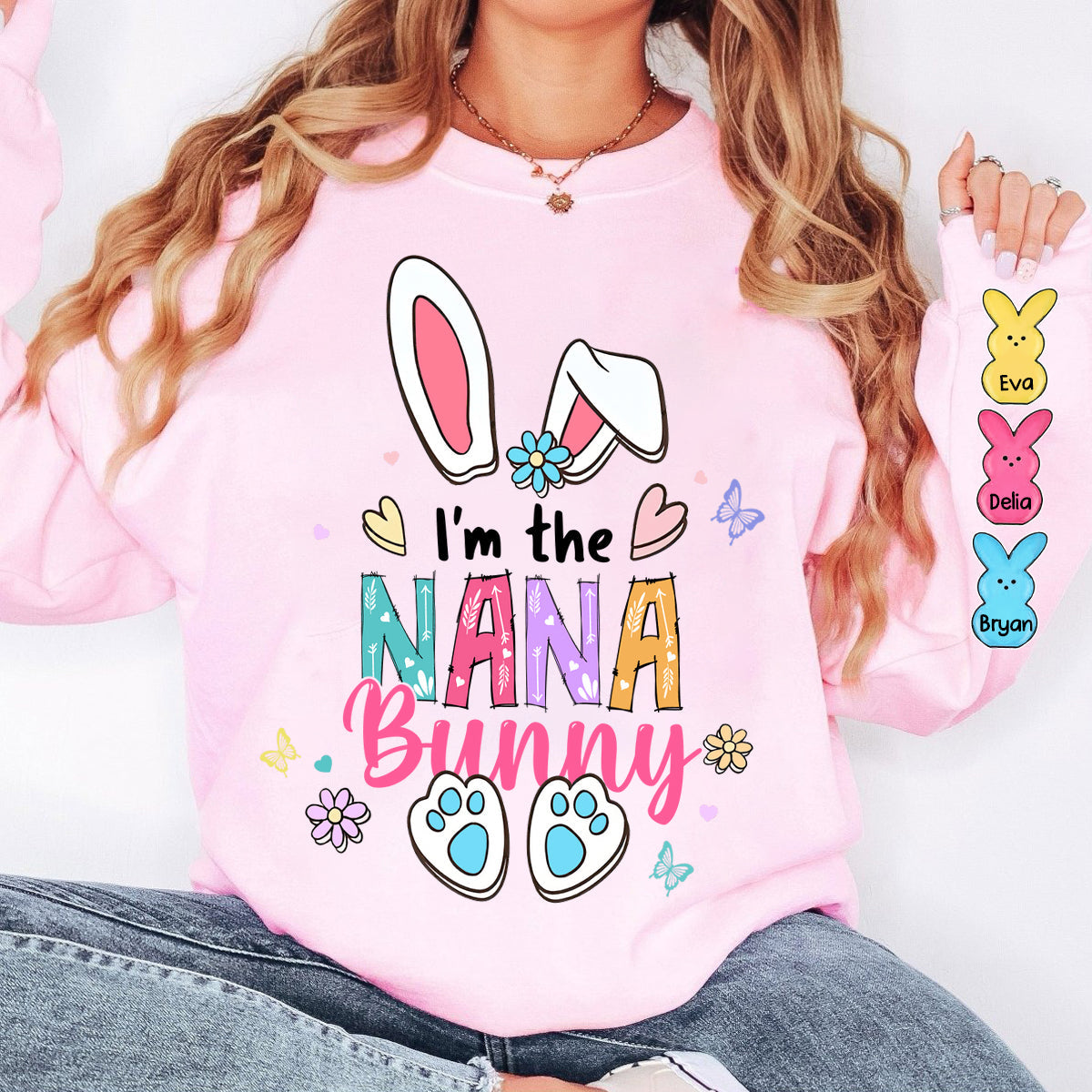 Personalized I Am The Grandma Bunny Printed Standard Sweatshirt Gift For Nana