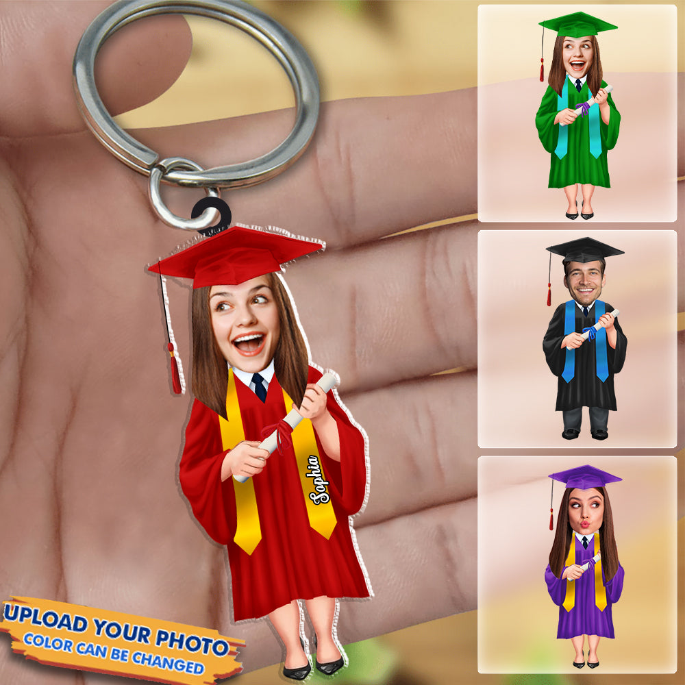 Personalized Photo Graduation Senior 2023 Keychain -Graduation Gift