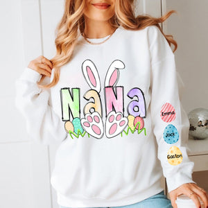Personalized Easter Rabbit Sweatshirt Gift For Grandma