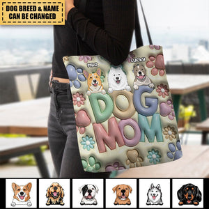 Dog Mom Personalized Dog Tote Bag