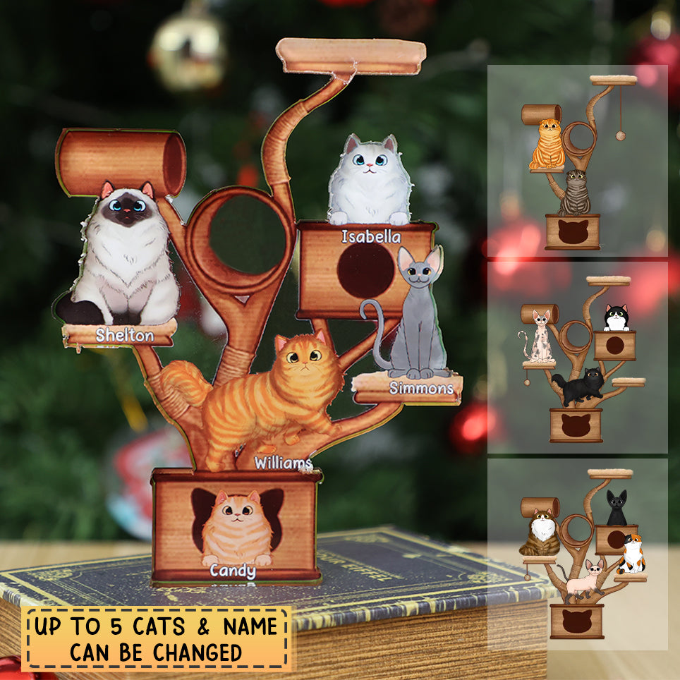 Personalized Cat Tower Acrylic Plaque-Gift For Cat Lover