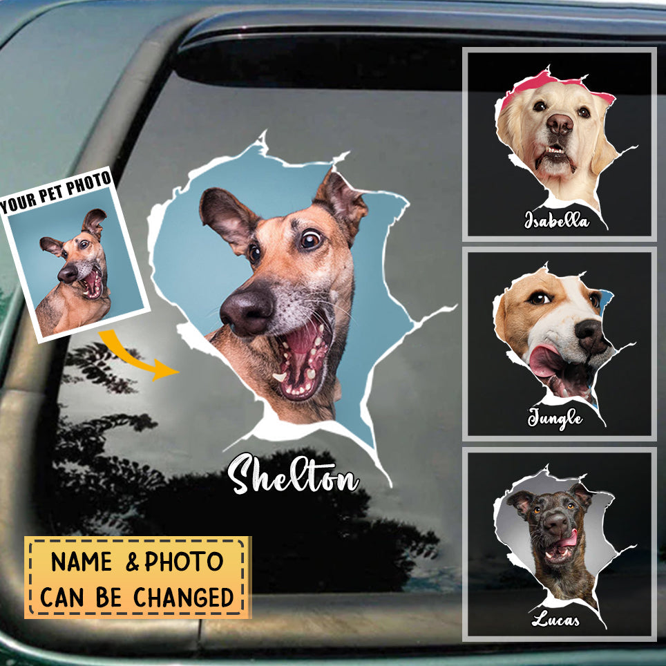 Personalized Pet Torn Paper Decal