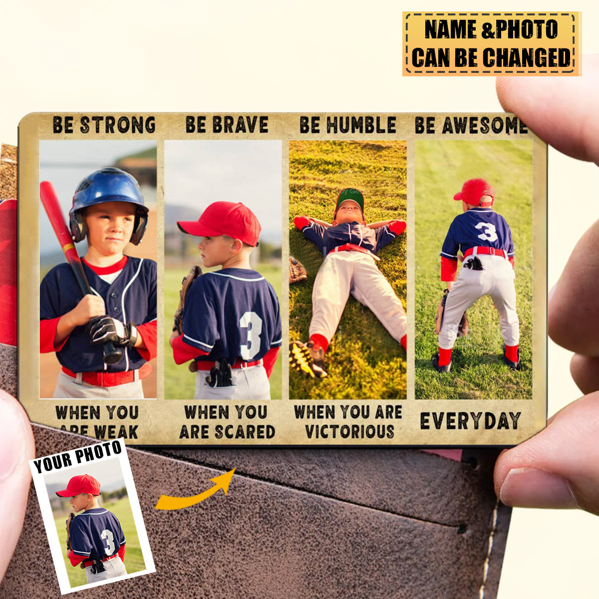 Be strong when you are weak Personalized Metal Wallet Card