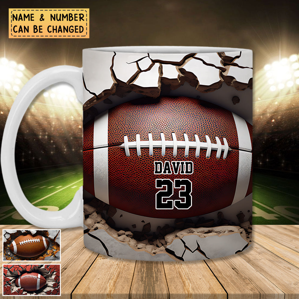 Personalized American Football Crack Mug