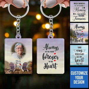 Personalized In Loving Memory Loved One Memorial Cardinal Keychain