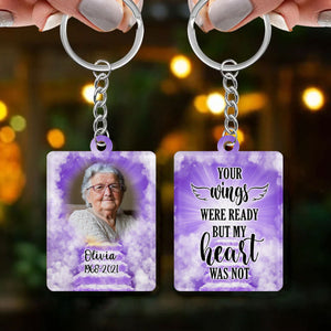 Personalized In Loving Memory Loved One Memorial Cardinal Keychain