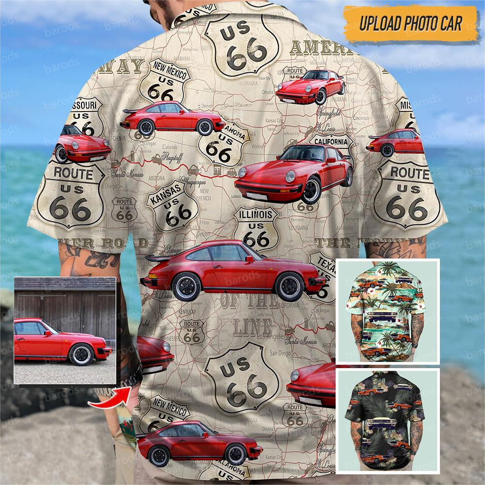 Personalized Upload Car Photo Hawaiian Shirt