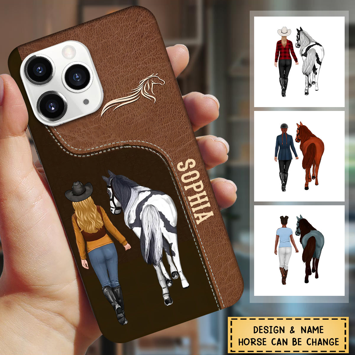 Personalized Horse Girl Horse Lovers Gift PhoneCase