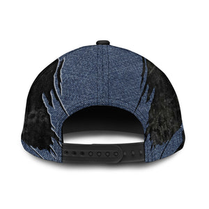 Personalized dog Jean Background Custom Name Cap