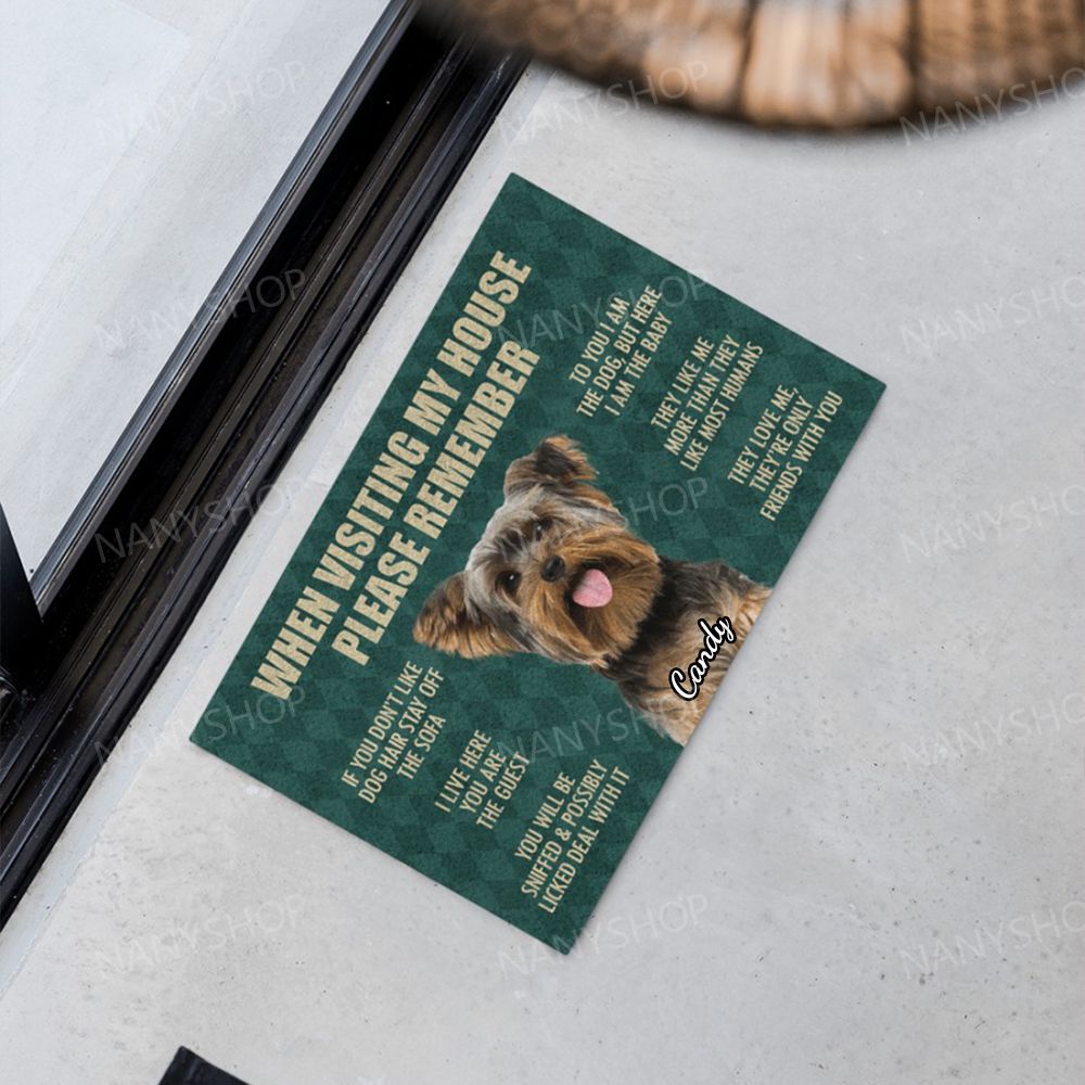 Personalized Dog Lover Doormat-Please Remember Doormat