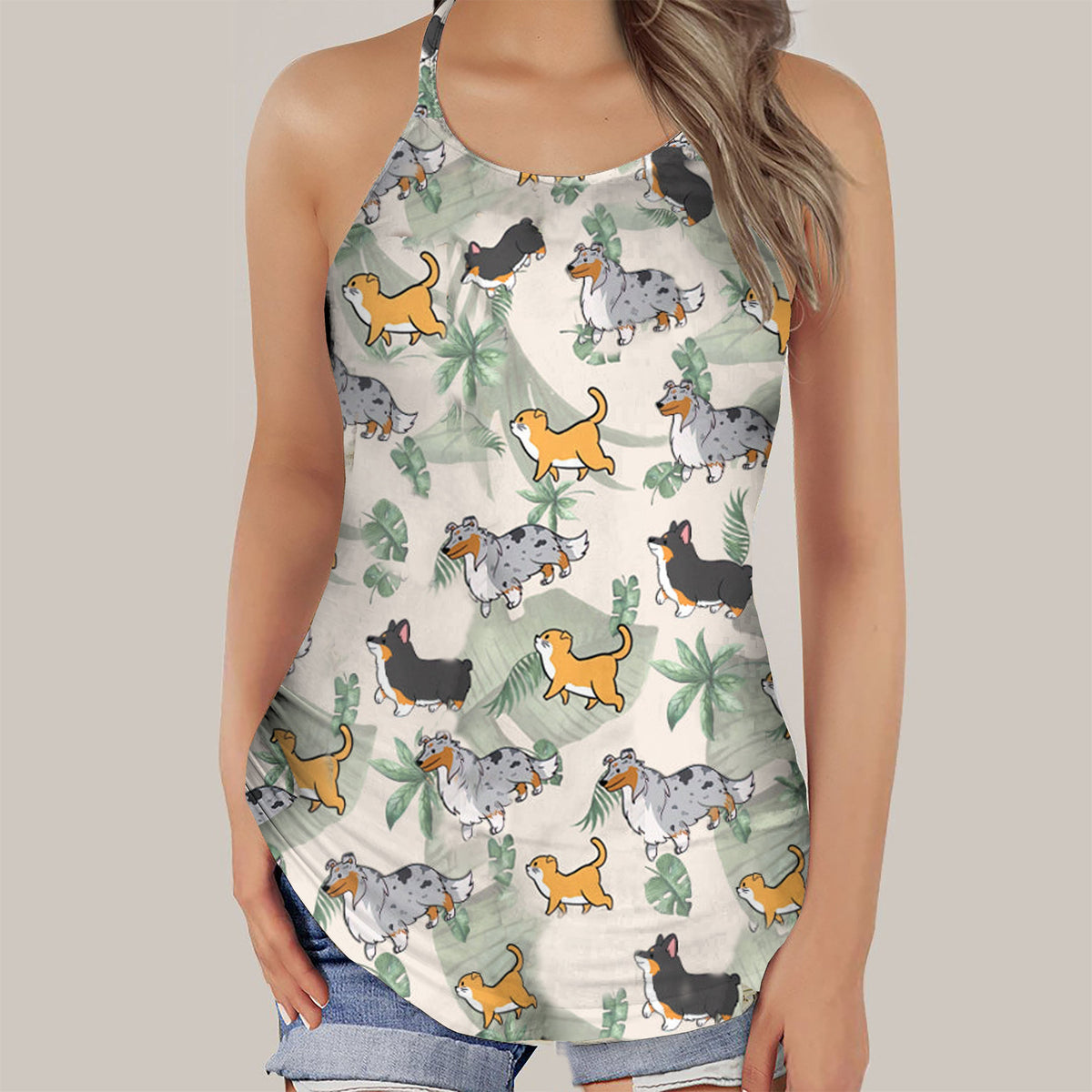 Dog & Cat Hawaii Tank Top-Personalized Hawaii Tank Top