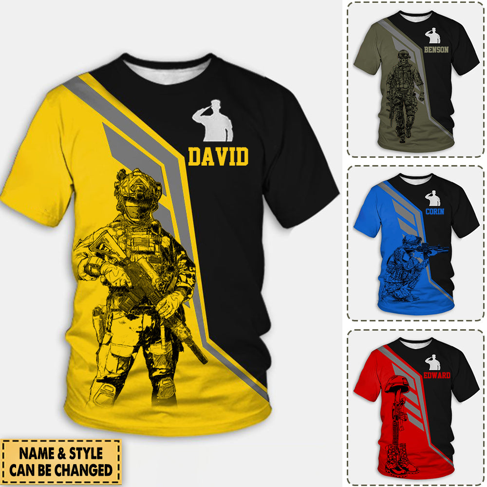 Personalized All Over Print Shirt For Veteran