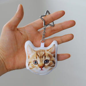 Personalized Custom 3D Photo Pillow Keychain/Backpack Pendants