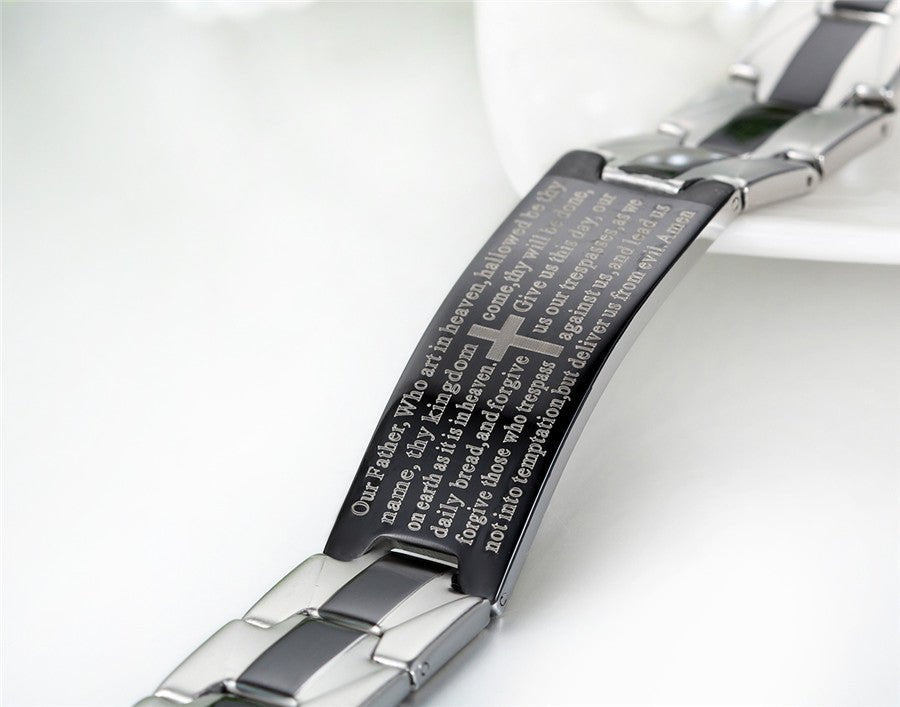 Lord's Prayer Bracelet,Cross Bracelet, Men's Bracelet