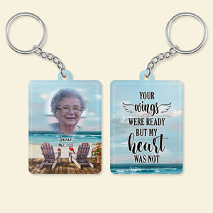 Personalized In Loving Memory Loved One Memorial Cardinal Keychain