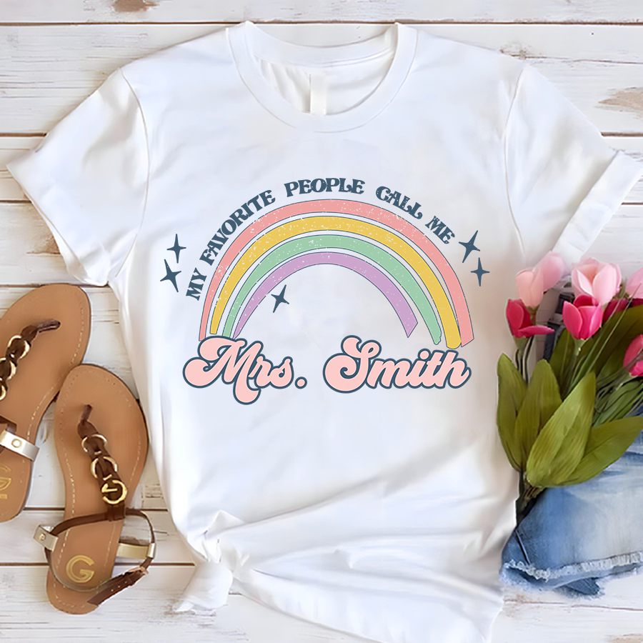 Personalized Teach Them Love Them Watch Them Grow Teacher T-Shirt