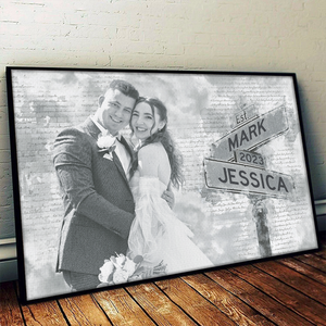 Personalized I Love You Sign Couple Est Photo Poster